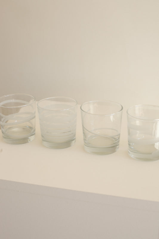 Frosted Swirl Lowball Set