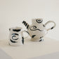 Hand Painted Kettle & Creamer