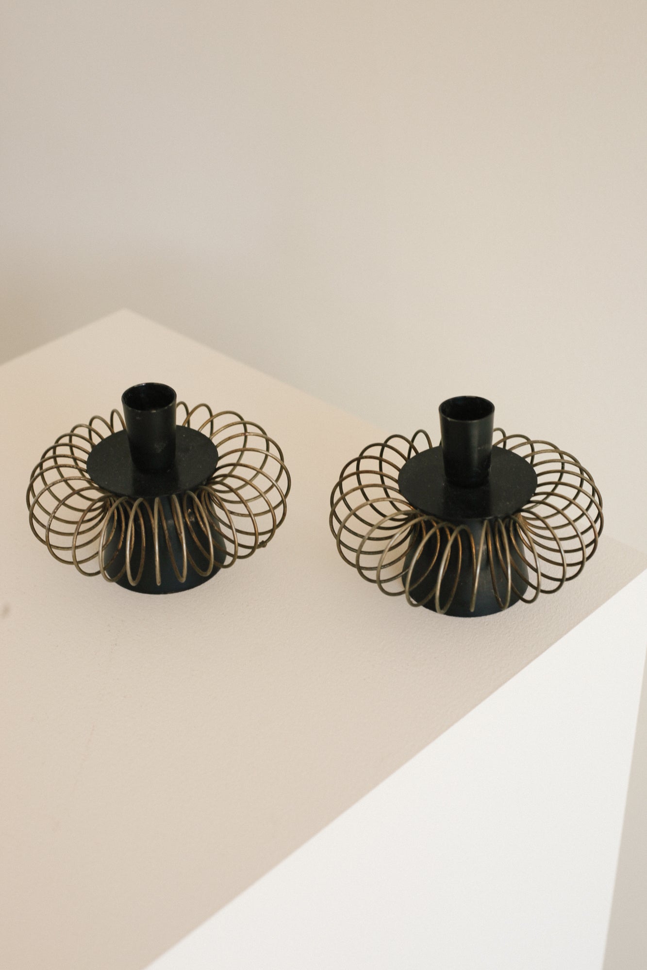 MCM Spiral Taper Candle Holders