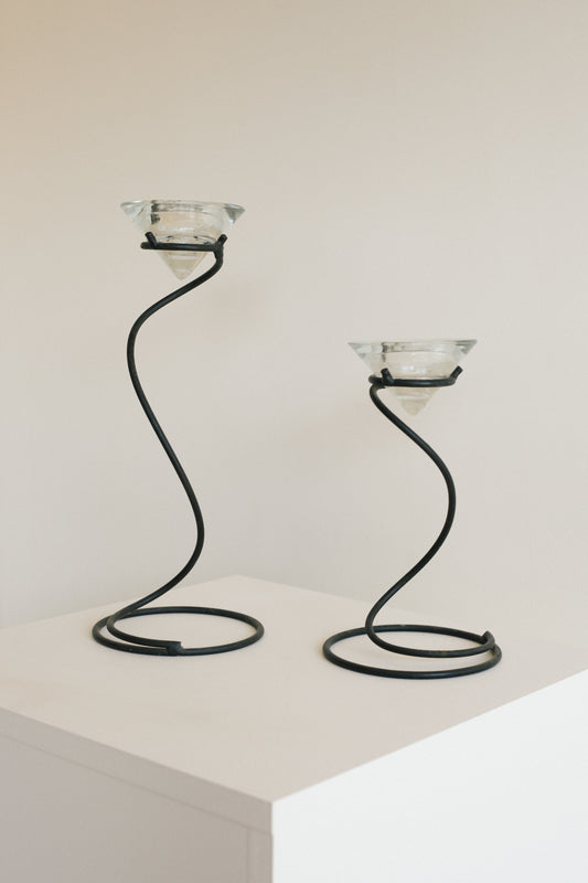 Spiral Tealight Holders (Pair)