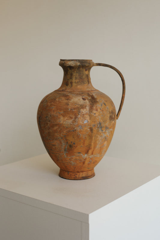 Distressed Metal Pitcher