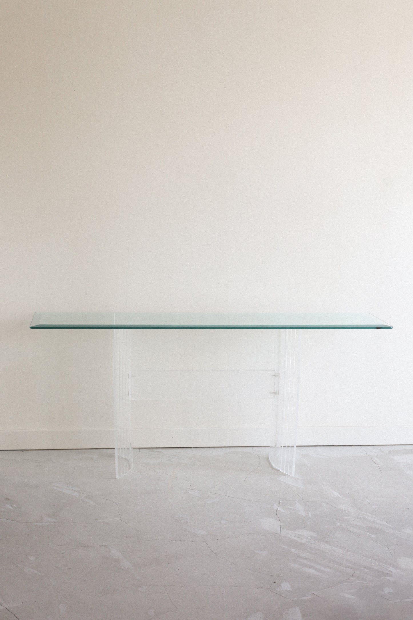 Glass & Lucite Console Table