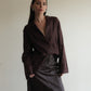 Chocolate Linen Button Down