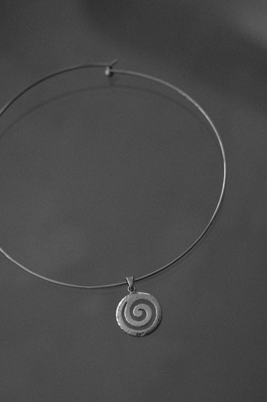 Spiral Choker Collar Necklace