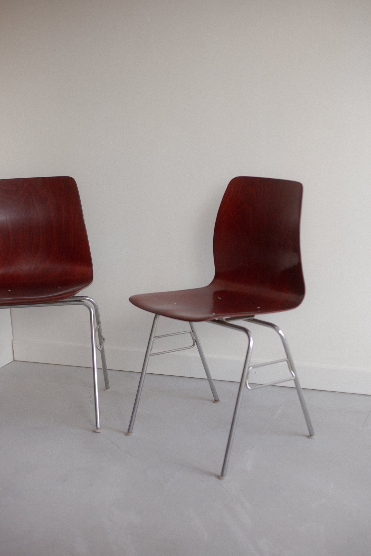 1960s Royal by Pagholz of West Germany Stacking Chairs (Pair)
