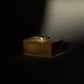 Tiny Brass & Marble Jewelry Box