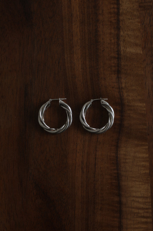 Chunky Twisted Hoop Earrings