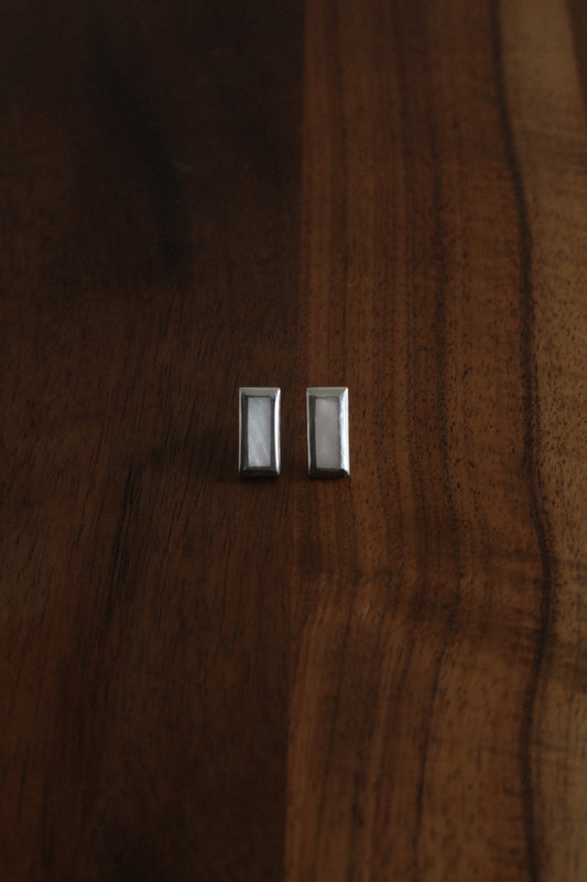 Rectangular Mother of Pearl Earrings