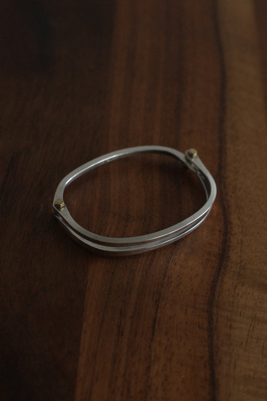 Minimalist Mixed Metal Bracelet