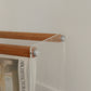 Braeside Studios Lucite & Oak Magazine Rack