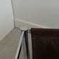 Chrome & Faux Chocolate Leather Magazine Rack