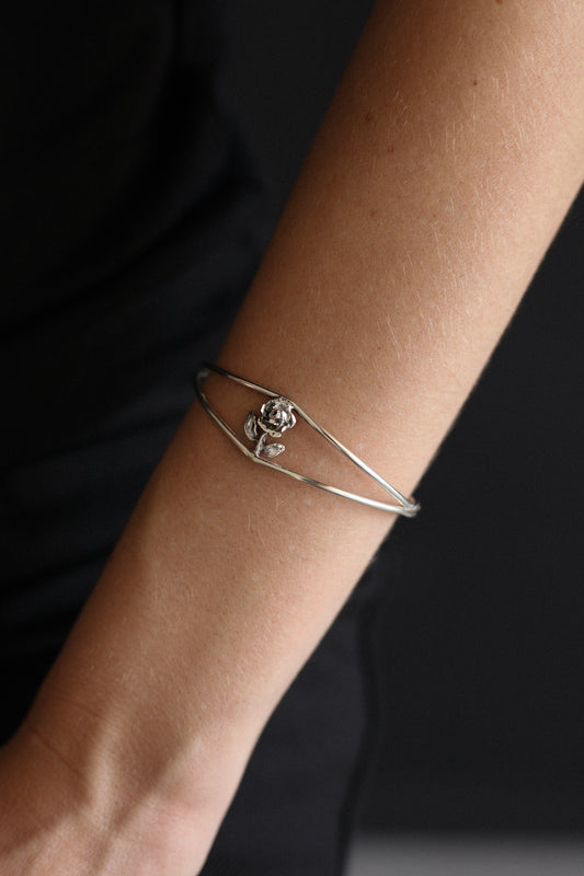 Diamond Cut Rose Cuff