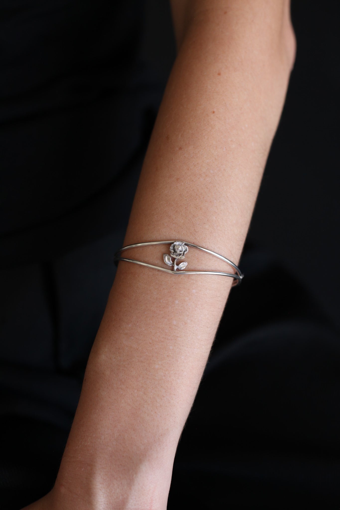 Diamond Cut Rose Cuff