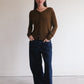 Burnt Umber Woven Cardigan
