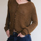 Burnt Umber Woven Cardigan