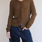 Burnt Umber Woven Cardigan
