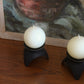Mid-Century Modern Iron Candle Holders, Pair