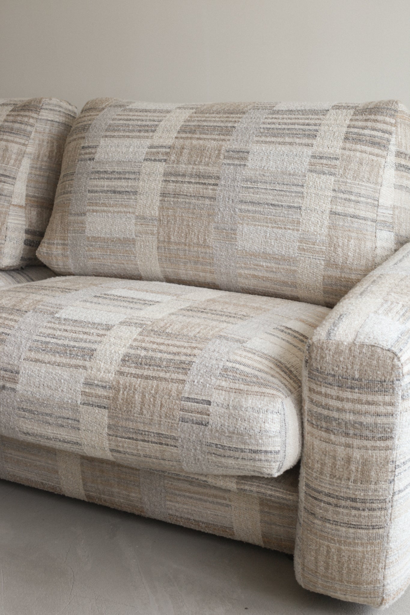 1990's Striped Boucle Sofa