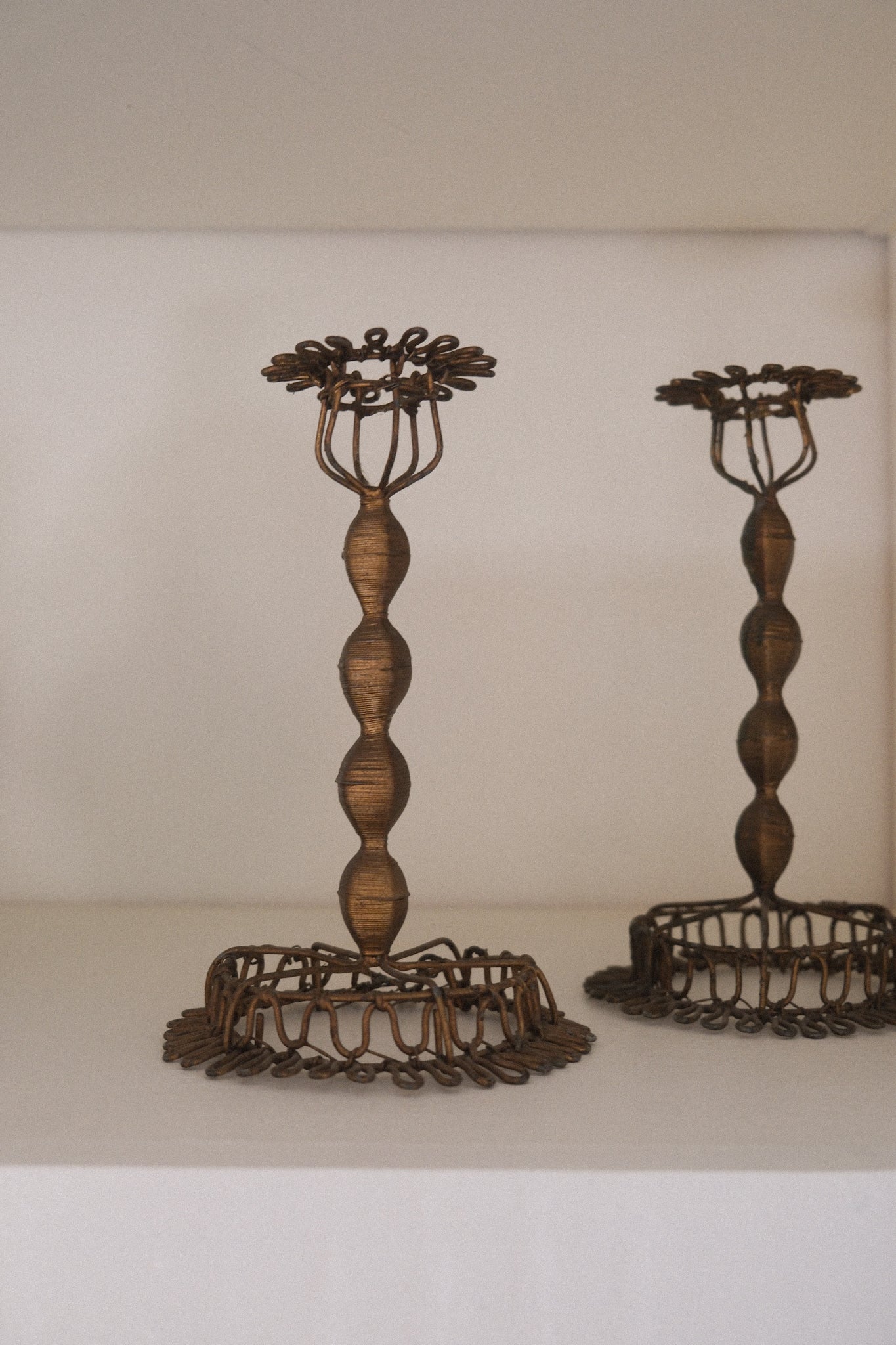 Wire Candle Holders (Pair)