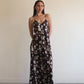1990's French Spaghetti Strap Dress
