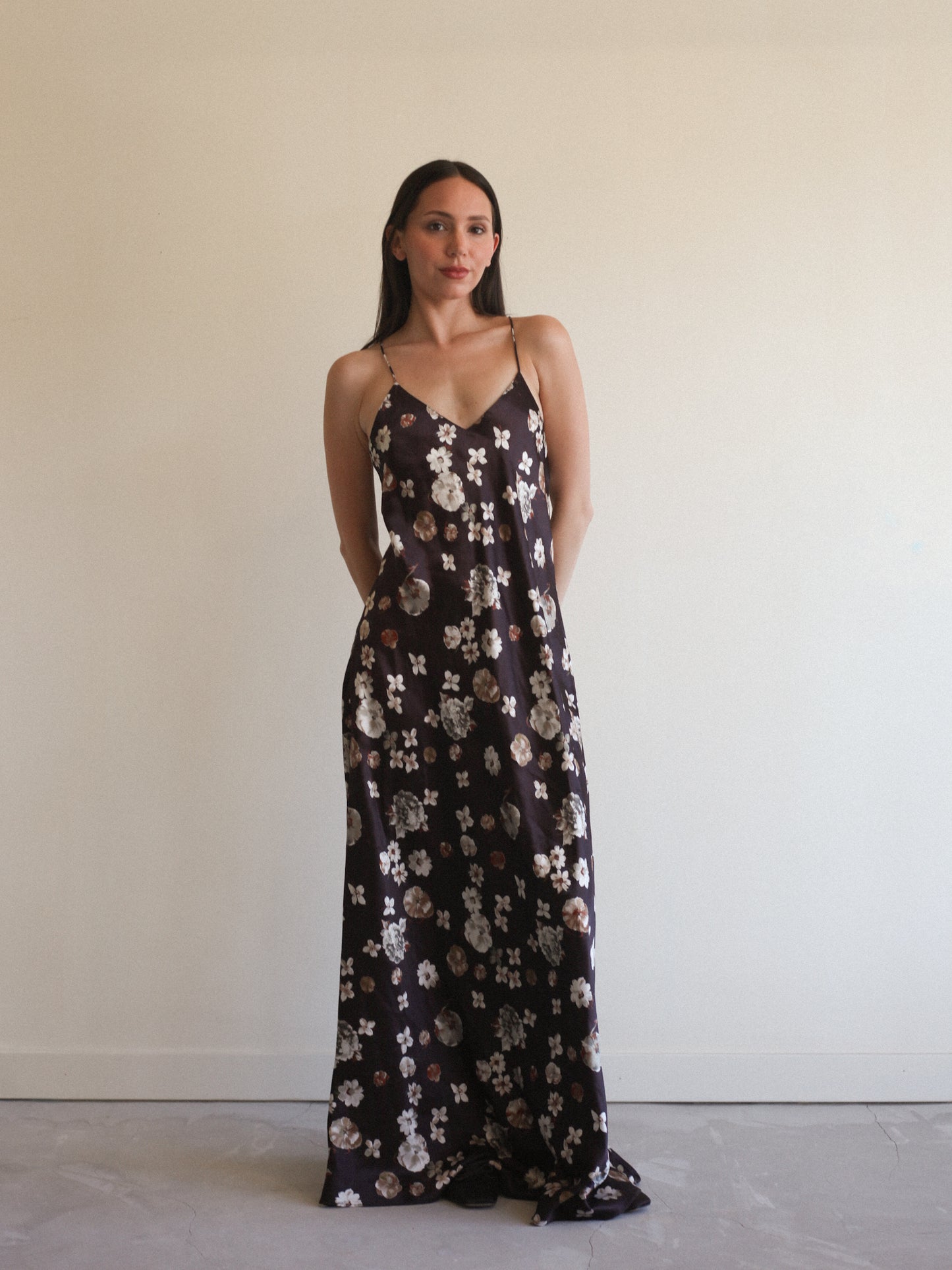 1990's French Spaghetti Strap Dress