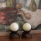 Mid-Century Modern Iron Candle Holders, Pair
