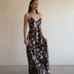 1990's French Spaghetti Strap Dress
