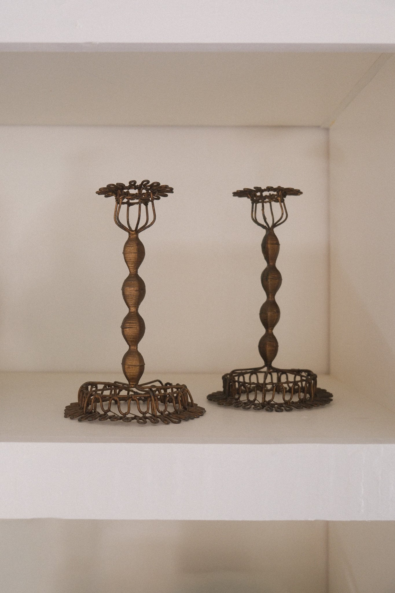 Wire Candle Holders (Pair)