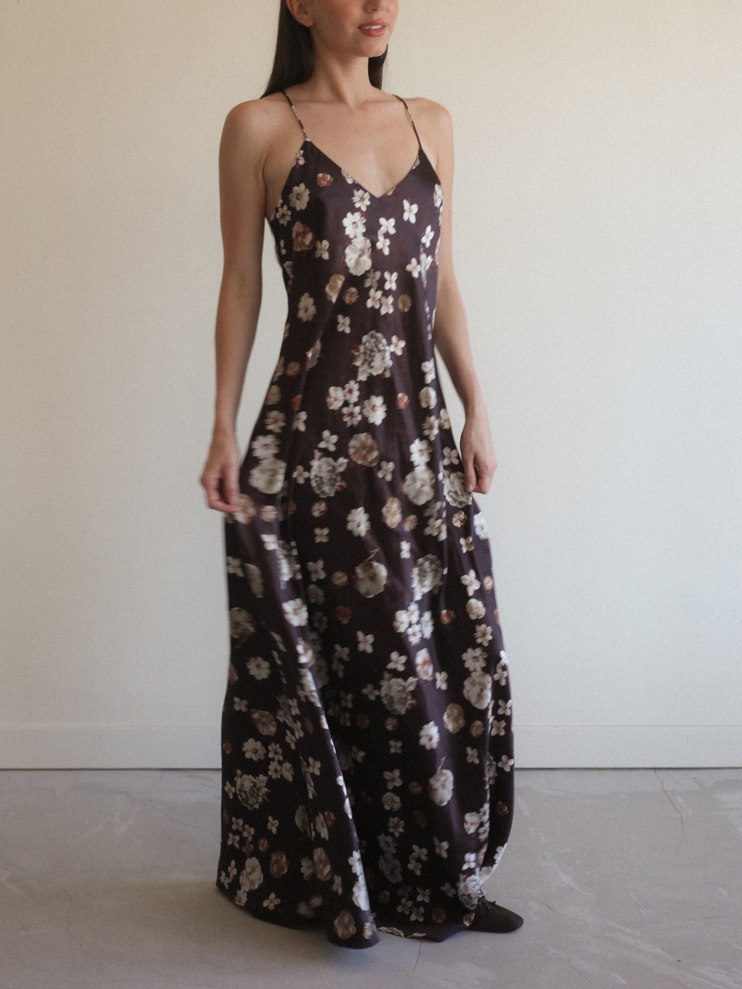 1990's French Spaghetti Strap Dress