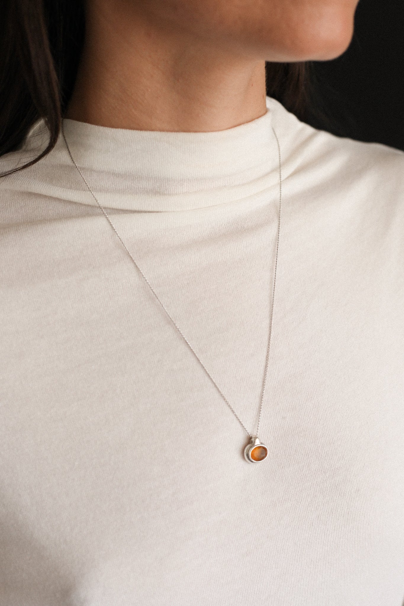 Faceted Citrine Pendant Necklace