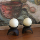 Mid-Century Modern Iron Candle Holders, Pair