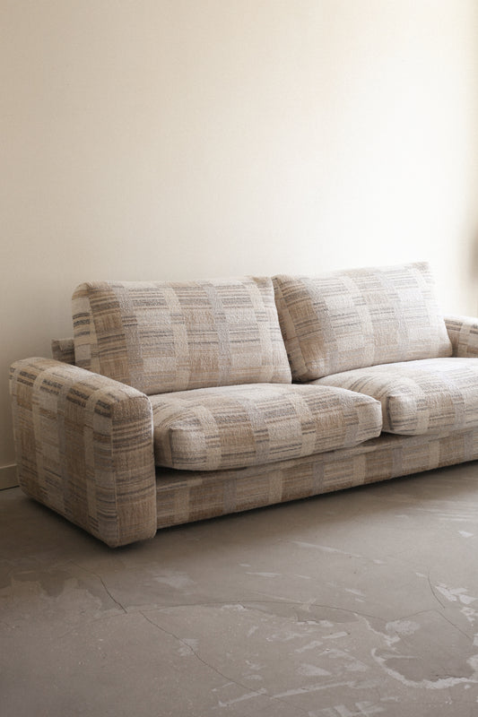 1990's Striped Boucle Sofa