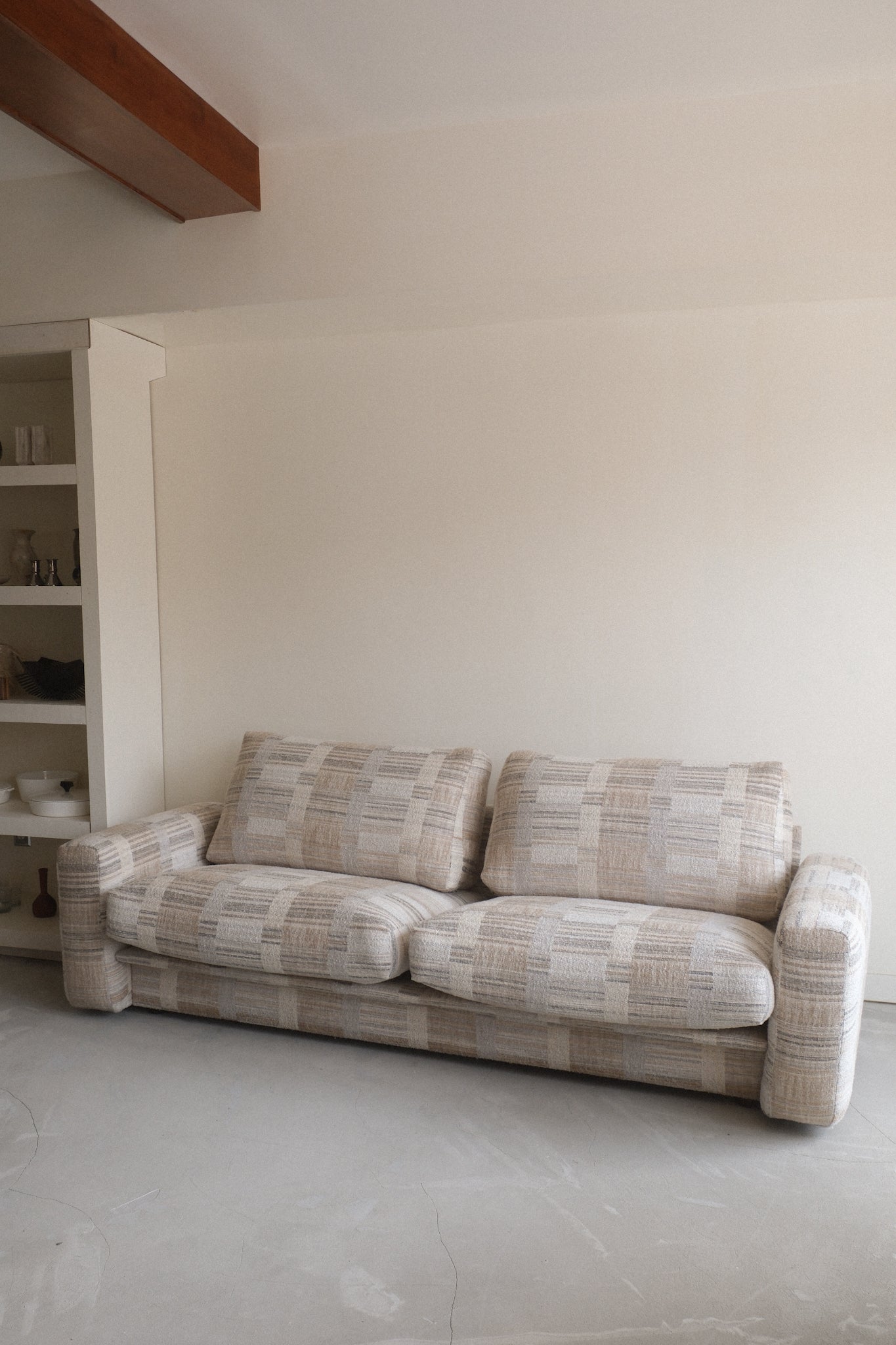 1990's Striped Boucle Sofa