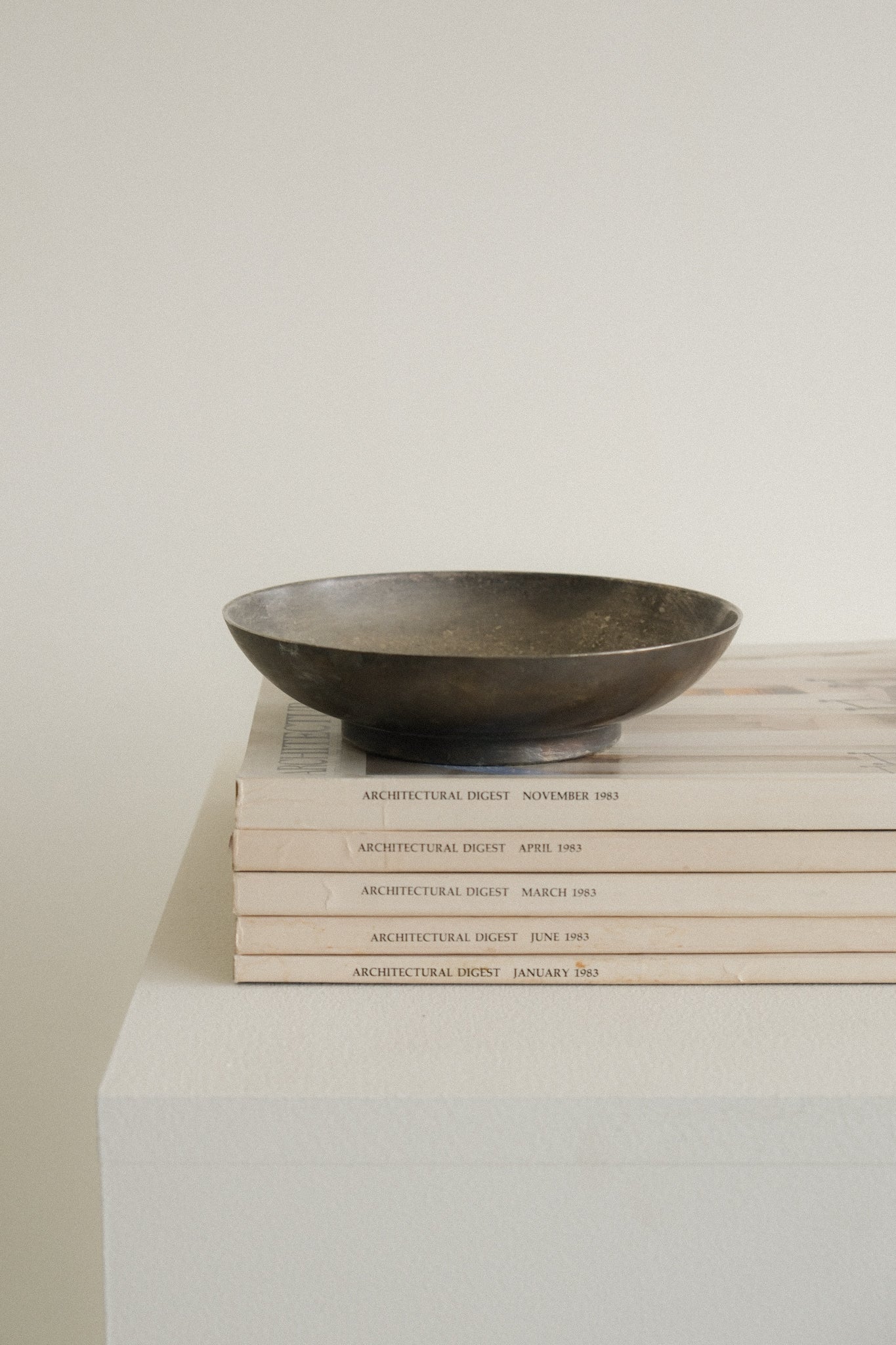 Aged Silver Scallop Trinket Bowl