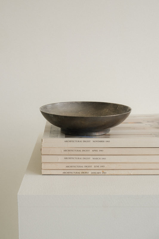 Aged Silver Scallop Trinket Bowl