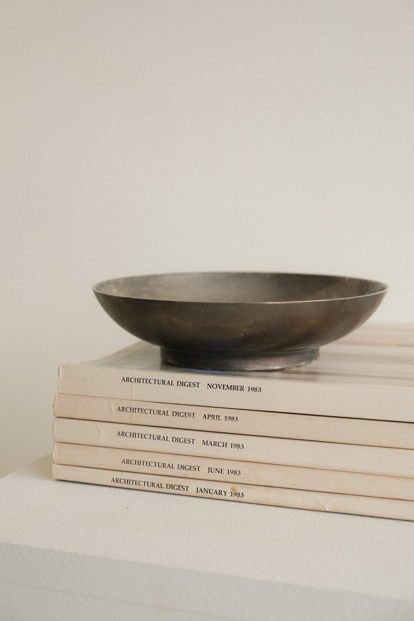 Aged Silver Scallop Trinket Bowl