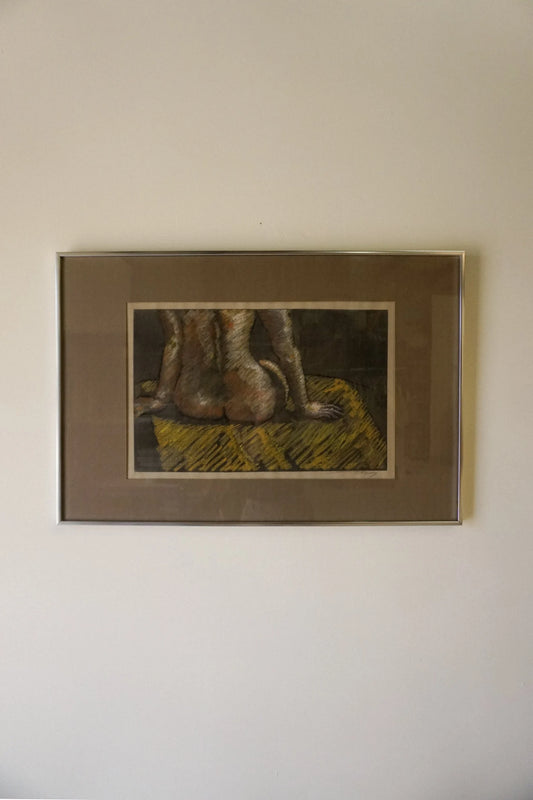 Framed "In Waiting" Serigraph